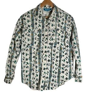 Vintage 90s Southwest Canyon Native Desert Aztec Button Down Shirt Womens Medium